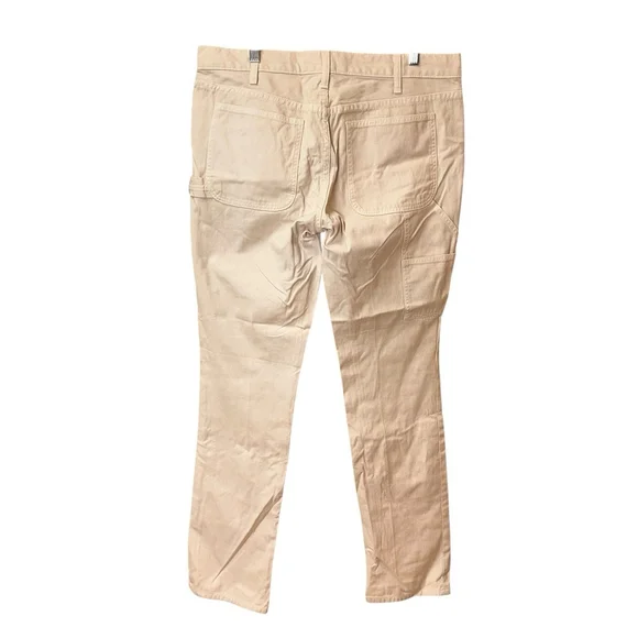 Ralph Lauren Purple Label Work Wear Pants Double Knee 12 (35x33) Tan Denim *READ - Picture 2 of 15